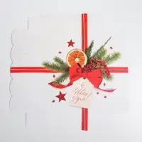 Коробка для кондитерских изделий с пластиковой крышкой «С Новым годом!», 15 х 15 х 3 см