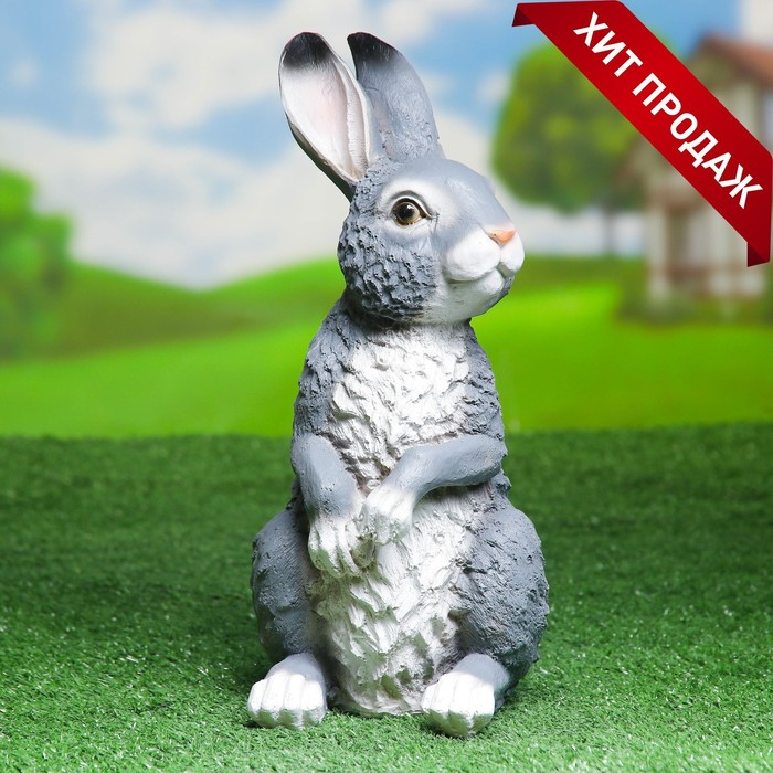 Садовая фигура  Садовая фигура "Заяц полевой" 18х21х33см