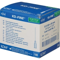 Игла инъекционная 21G (0,8х40 мм) KD-Fine Luer Lock 100 шт/уп