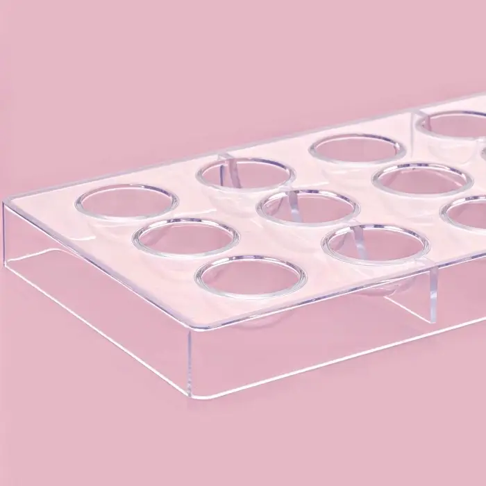 Форма для конфет и шоколада KONFINETTA &laquo;Полусфера&raquo;, 28&times;14 см, 15 ячеек, пластик, прозрачная