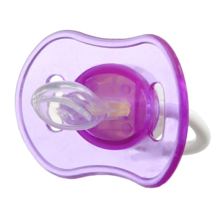 Соска - пустышка силиконовая ортодонтическая, от 3 мес., с колпачком, в контейнере, цвет фиолетовый Соска - пустышка силиконовая ортодонтическая, от 3 мес., с колпачком, в контейнере, цвет фиолетовый
