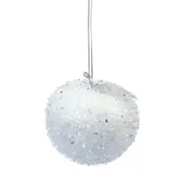 Ёлочные игрушки 3 шт. &laquo;Яблочко&raquo; 7&times;7.5 см, белый