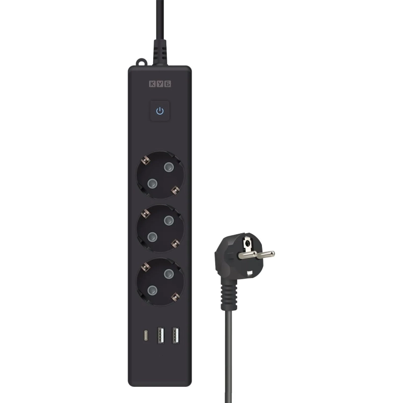 Удлинитель Power Cube, 3р/1.9м выкл.,3USB, 3.5кВт,16А,3x1,0 черн(PC-6B-2M)