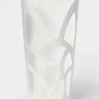 Корзина для пакетов IDEA &laquo;Геометрия&raquo;, пластик, 18&times;9&times;35 см, белая