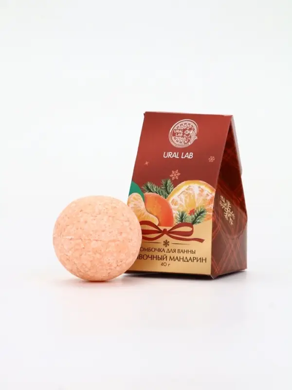 Бомбочка для ванны, аромат сливочный мандарин, 40 г, Ural Lab Бомбочка для ванны, аромат сливочный мандарин, 40 г, Ural Lab