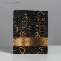 Пакет подарочный ламинированный, упаковка, «Steel», S 12 х 15 х 5.5 см