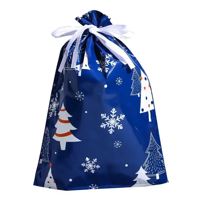 Пакет подарочный новогодний с завязками, &laquo;Зимний лес&raquo;, 29&times;43 см