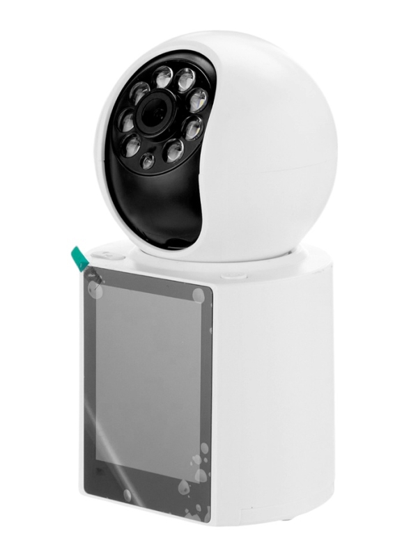 Видеокамера WiFi Cam-12, 2 Мп, 1920×1080, угол обзора 110°, 5 V, экран, белая