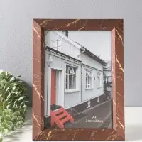 Фоторамка пластик формат А4 см "Гедеон" шоколад с золотом 36х27х2 см