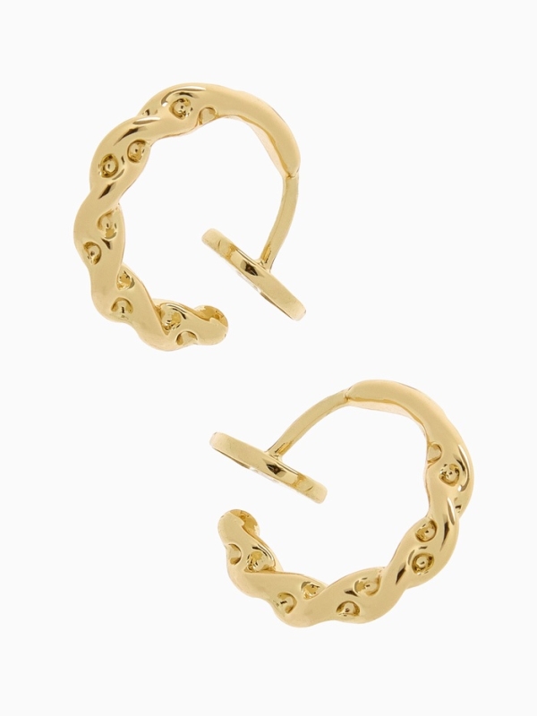 Клипсы «Тренд» кольцо переплетение, цвет золото