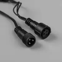 Гирлянда &laquo;Бахрома&raquo; 3&times;0.6 м, IP44, УМС, тёмная нить, 160 SMD-LED, свечение белое, 220 В