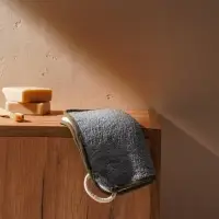 Мочалка массажная SL Home &laquo;Ортика&raquo;, бамбуковое волокно, 21&times;20.5 см, серая