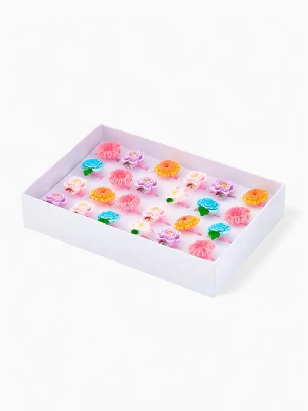 Кольцо «Выбражулька» цветы, форма МИКС, цветное, безразмерное Кольцо «Выбражулька» цветы, форма МИКС, цветное, безразмерное