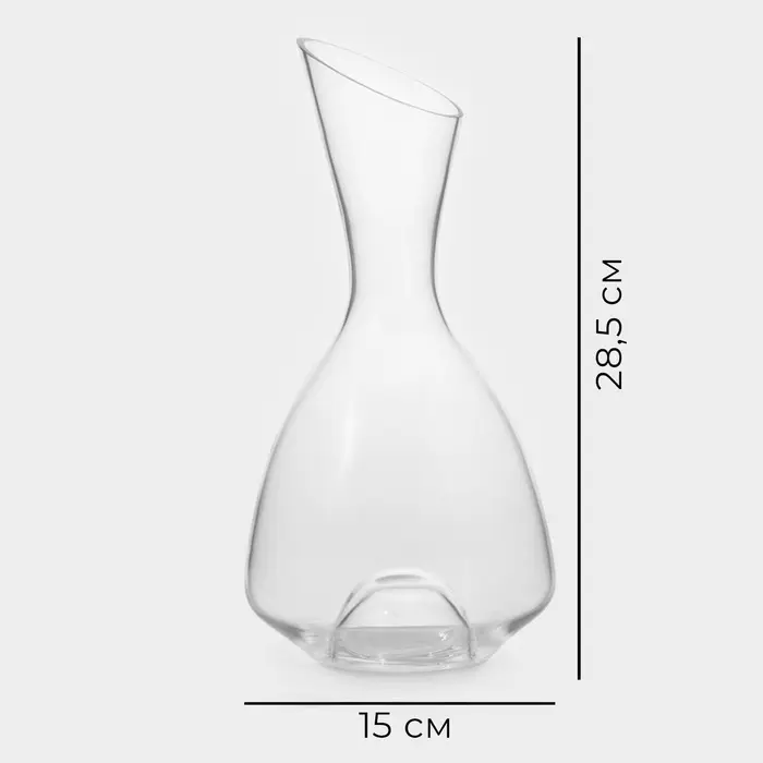 Декантер Magistro &laquo;Сфера&raquo;, 2 л, 15&times;15&times;28.5 см, стекло, прозрачный