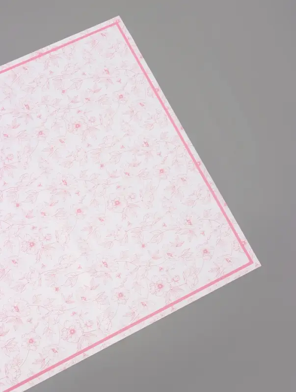 Плёнка флористическая для цветов, &laquo;Букет цветов&raquo;, розовая, 57&times;57 см