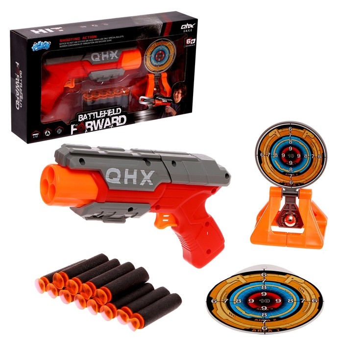 Бластер «Ротор», стреляет мягкими пулями, в комплекте с мишенью, цвета МИКС Бластер «Ротор», стреляет мягкими пулями, в комплекте с мишенью, цвета МИКС