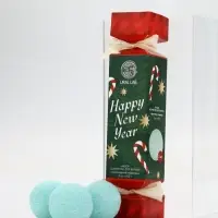 Бомбочки для ванны Happy New Year, набор 3 шт х 40 г, аромат новогодний леденец, URAL LAB