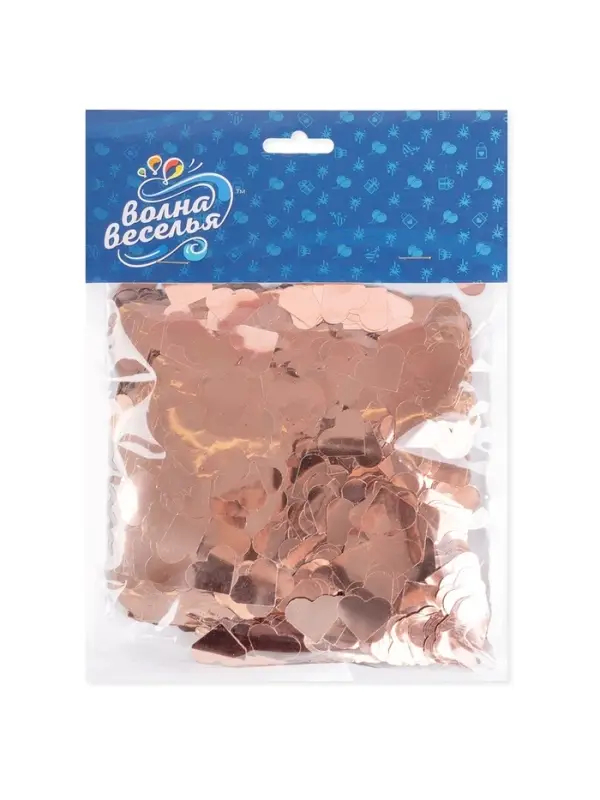 Конфетти «Сердце» розовое золото, металлик, 1.5 см, 50 г Конфетти «Сердце» розовое золото, металлик, 1.5 см, 50 г