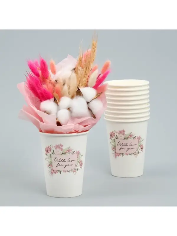 Стакан для цветов &laquo;Рамка цветочки&raquo;, 350 мл