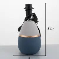 Настольная лампа с абажуром RISALUX 16199/1, E14, 40 Вт, сине-серый, 17&times;17&times;28 см