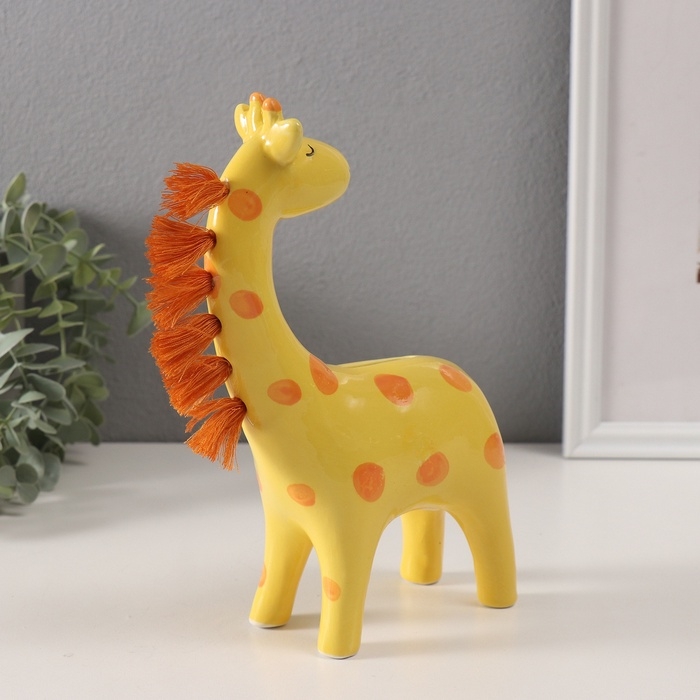 Копилка керамика Копилка керамика "Жирафик с пушистой гривой" 5,7х13,8х20,5 см