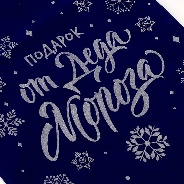 Мешок новогодний &laquo;Подарок от Деда Мороза&raquo;, 60&times;40 см синий бархат