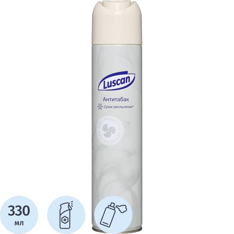 Освежитель воздуха Luscan 330мл Антитабак сухое распыл