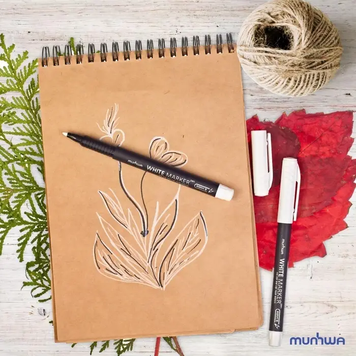 Маркер перманентный MunHwa, белый, узел 1.0 мм