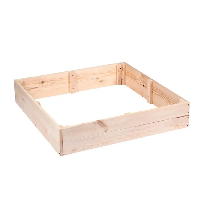 Ограждение для песка деревянное, без крышки, 100&times;100&times;20 см, без покраски, сосна, Greengo