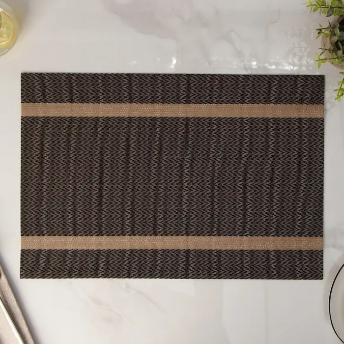 Салфетка сервировочная на стол Доляна &laquo;Рона&raquo;, 45&times;30 см, коричневая