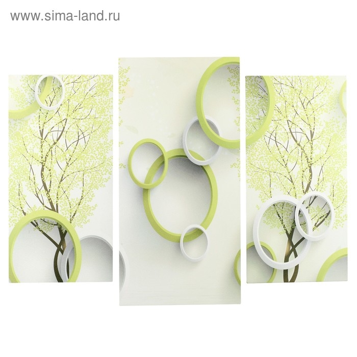 Модульная картина  Модульная картина "Геометрия природы" (2-25х50, 30х60 см) 60х80 см