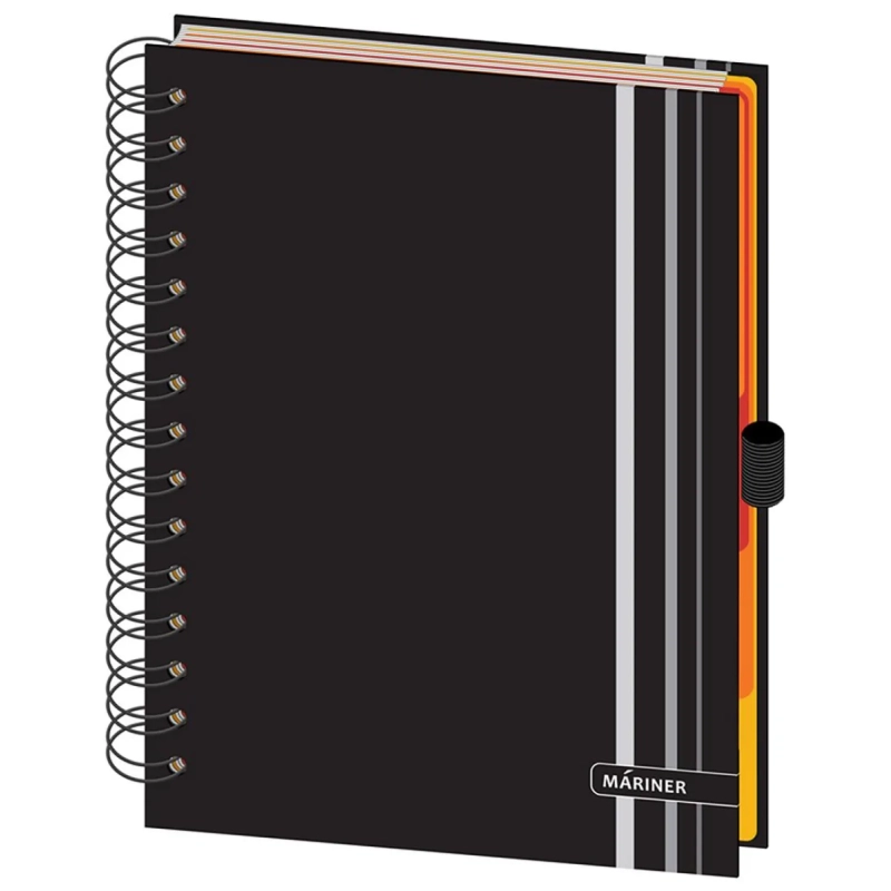 Бизнес-тетрадь Ambition 5,А5,150л,148х205,5разд,клет+лин,сер полос,0005