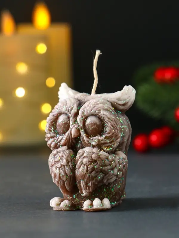 Свеча новогодняя "Филюшка" 50х65 мм, коричневый