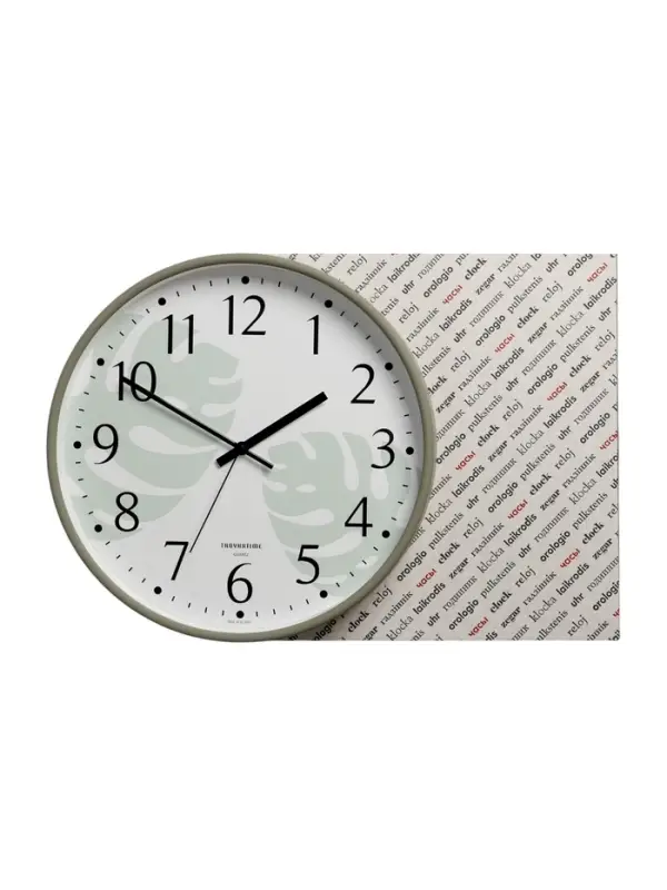 Часы настенные классические &laquo;Папоротник&raquo;, бесшумные, плавный ход, d=30 см, от батарейки 1&times;АА