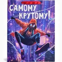 Пакет подарочный &laquo;Самому крутому&raquo;, L 31&times;40&times;11.5 см