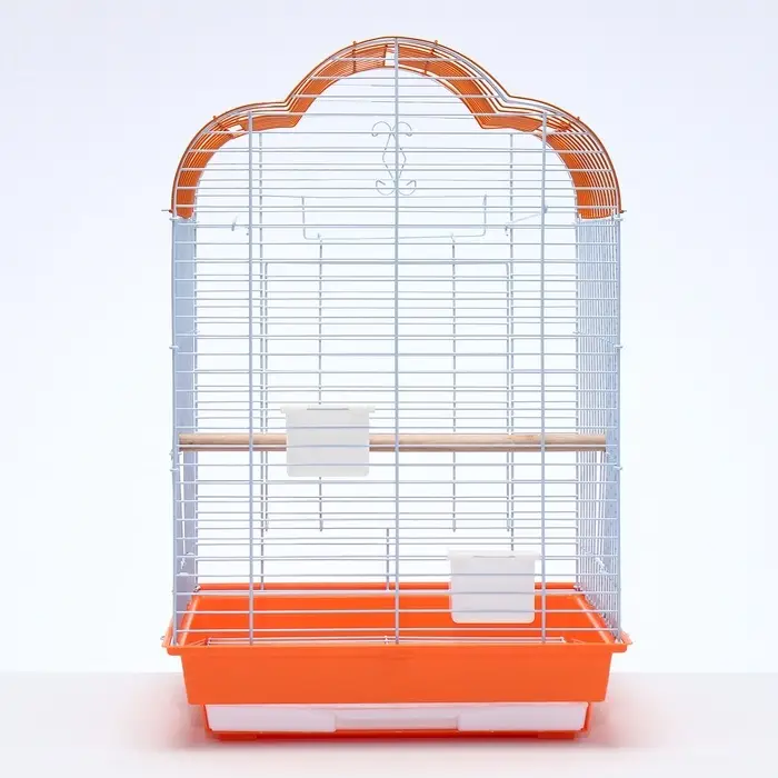 Клетка для птиц Bd=3/1o, раскрывающаяся крыша, 47.5&times;37&times;70 см, красная (фасовка 6 шт.)