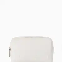 Косметичка ONE COLOR, на молнии, искусственная кожа, белая