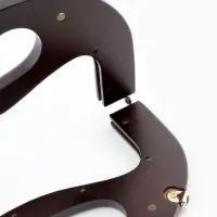 Ручка-фермуар для сумки, деревянная, на магнитах, с креплением, 27&times;12&times;2.5 см, коричневая