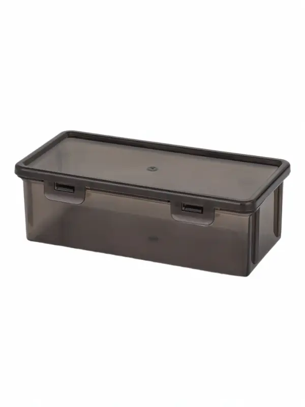 Пенал для карандашей пластиковый, тонированный, 19&times;9&times;6 см, серый