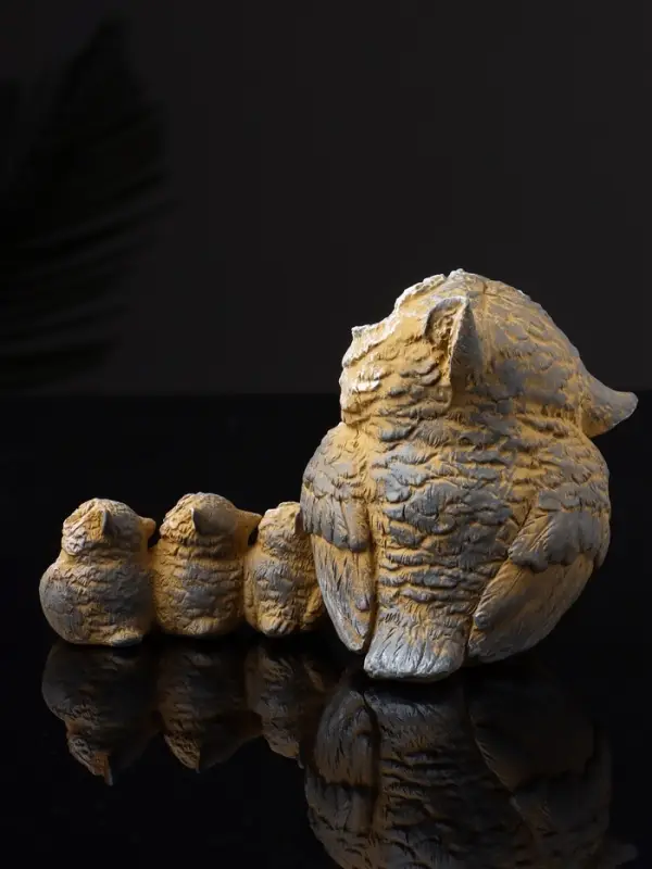 Фигура Фигура "Сова и три совёнка" 8.3х12.5х6.5 см