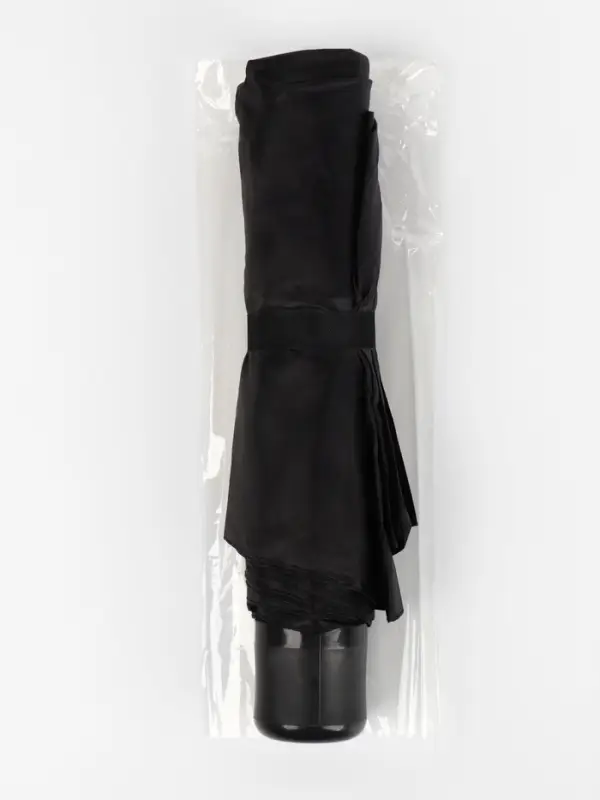 Зонт механический, Dark afternoon, 3 сложения, 8 спиц, R=48/55 см, d=96 см, чёрный