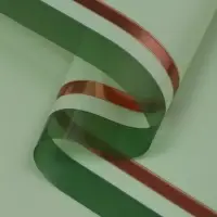 Пленка для цветов, "Двойная кайма", лаймовый сок, 57х57&plusmn;2 см