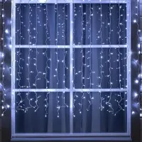 Гирлянда &laquo;Занавес&raquo; 2&times;1.5 м, IP44, УМС, белая нить, 360 LED, свечение белое, 220 В