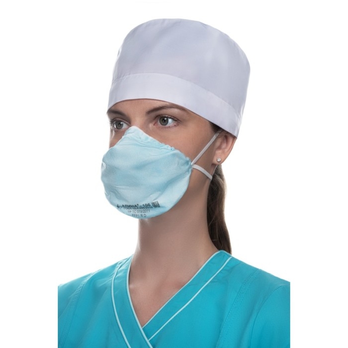 Респиратор АЛИНА-106, медицинского назначения, без клапана (класс защиты FFP 1 R D), голубая, 1 шт. Респиратор АЛИНА-106, медицинского назначения, без клапана (класс защиты FFP 1 R D), голубая, 1 шт.