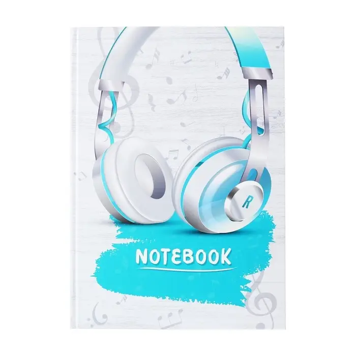 Колледж-тетрадь Calligrata TOP &laquo;Наушники&raquo; А4, 80 листов, в клетку, в твёрдой обложке 7БЦ, матовая ламинация, выборочный лак