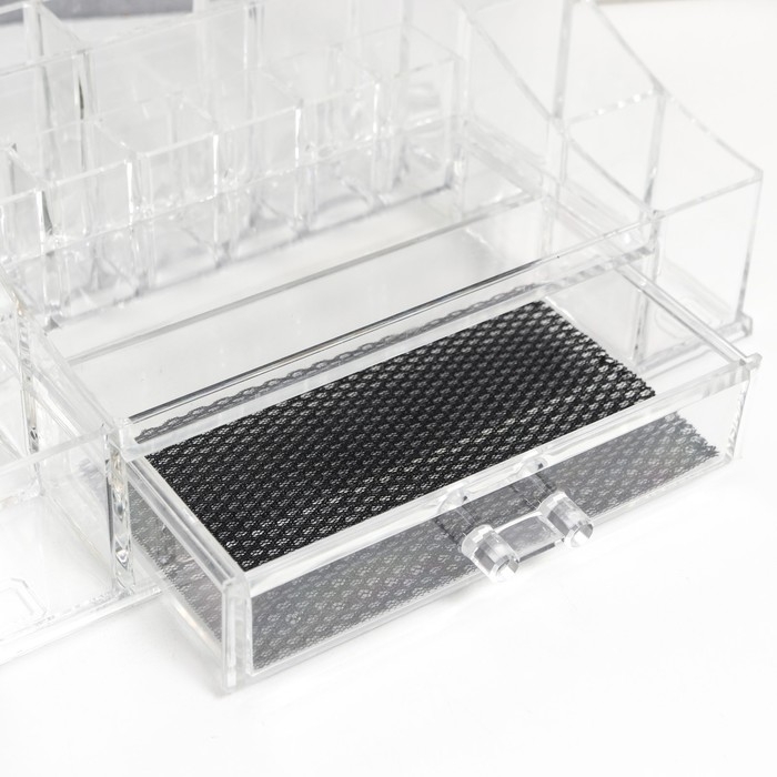 Шкатулка-органайзер пластик 1 ящик прозрачная 9,5х17,5х27,5 см Шкатулка-органайзер пластик 1 ящик прозрачная 9,5х17,5х27,5 см