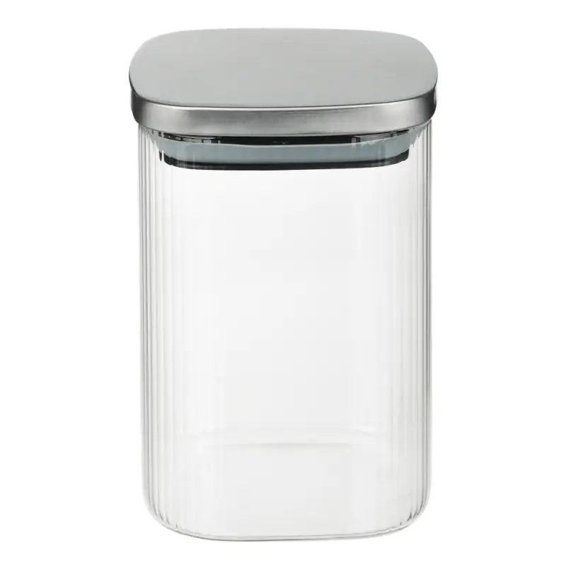 VETTA Рельеф Банка для хранения с металлической крышкой 1000мл, 14х10см, стекло