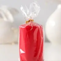 Свеча - цилиндр 4&times;6 см, 59 г, 6 ч, красный