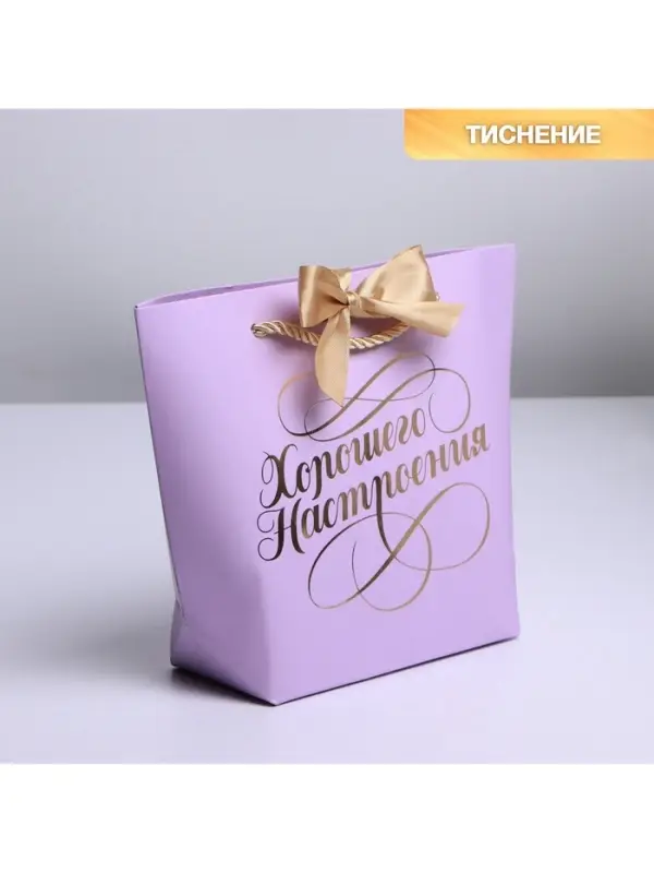 Пакет подарочный, упаковка, &laquo;Настроение&raquo;, 14&times;17&times;7 см