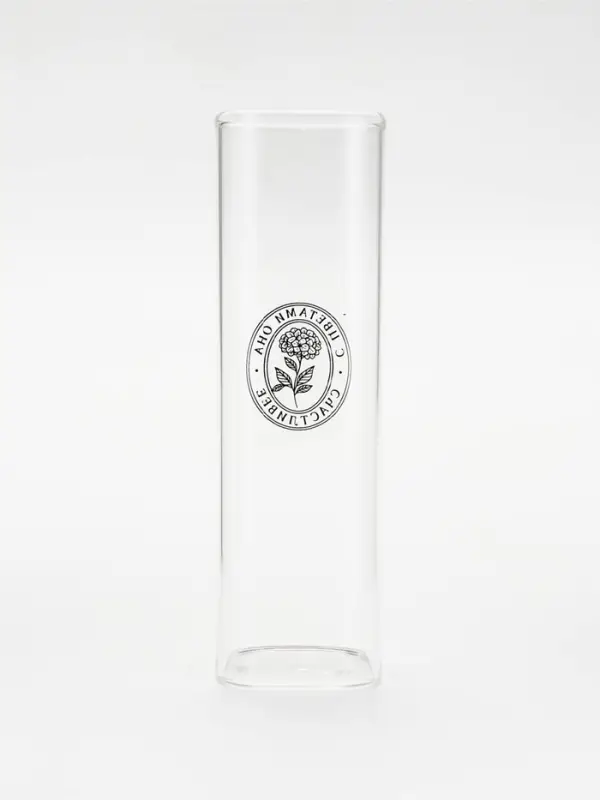 Ваза стеклянная для цветов &laquo;Счастливая&raquo;, 6&times;20 см, 530 мл